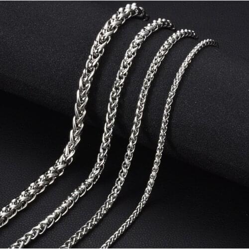316 Stainless Steel Necklace and Bracelet Chain Jewelry Findings Multi Sizes with Lobster Claw Clasps S-004