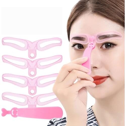 4pcs Reusable Permanent Eyebrow Microblading Tattoo Supplies Template Stencil Ruler Definition Makeup Tattoo Ruler Tools