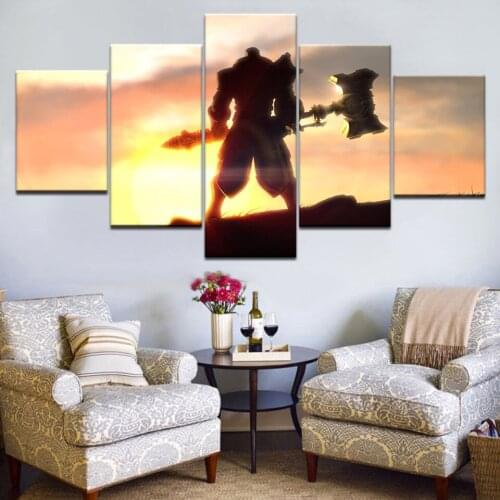 5 Panel HD Printed Frame Game LOL Character Jayce Modern Home Wall Bedroom Decor Poster Game Canvas Art Painting Wall Pictures