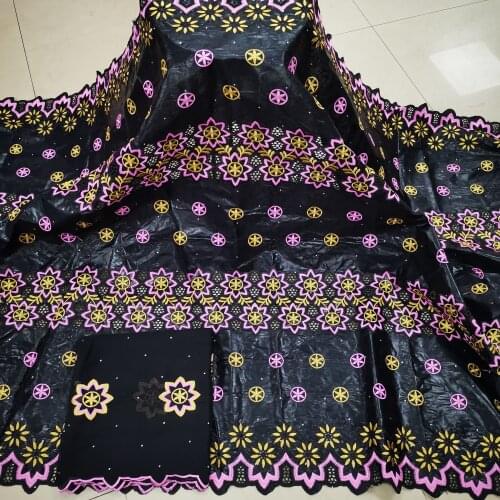African bazin riche brocade 2021 high quality embroidered jacquard brocade fabric with french tulle lace 5+2yards/lot