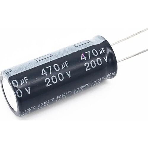 20pcs/lot 200v 470UF 200v 470UF aluminum electrolytic capacitor size 18*40 20