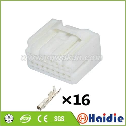 Free shipping 2sets 16pin plastic housing auto connector plug wiring harness cable unsealed connector