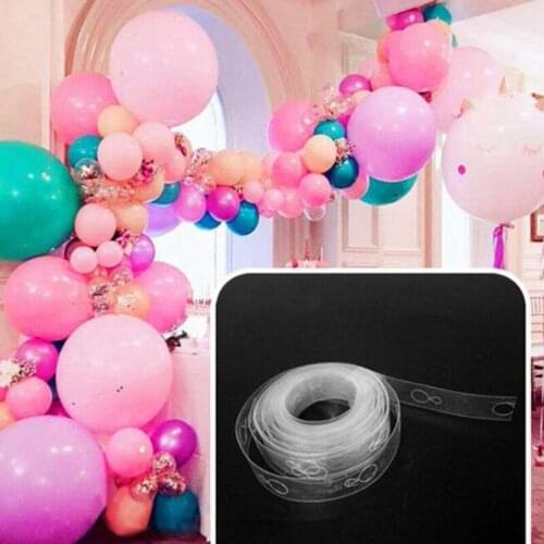 15M=3Rolls Balloon Chain Ribbon Dot Wedding Party Birthday Background Decoration Balloon Chain Birthday Balloon Accessories
