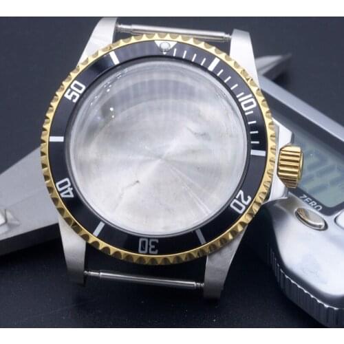 Retro Watch Case nh35 Case For NH35 NH36 Movement Fit Seiko SK007 SKX009 SPRD SPRE Black Bezel bezel insert 28.5mm nh35 dial
