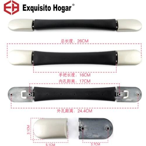 Suitcase Pull Rod Box Handle Fitting Pull Rod Handle Suitcase Fix Holders Box Pull Carry Strap Luggage Repair Handle Part