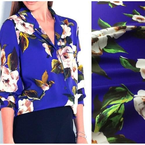 Digital printing polyester fabric meter brand dress childrens clothing satin fabric handmade DIY fabric wholesale cloth