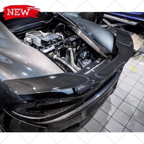 FOR MCLAREN 540C 570S 570GT NVT STYLE CARBON FIBER REAR SPOILER TRIM BODY KIT TUNING PART 540C 570S NOVITEC WING SPLITTER LIP