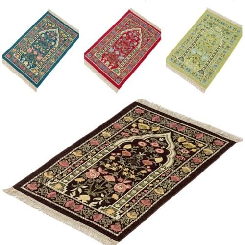 Islamic Muslim Prayer Mat Soft Thick Prayer Rug Carpet Tapis De Priere Islam Praying Mat Tassel Decor Worship blanket Sajadah
