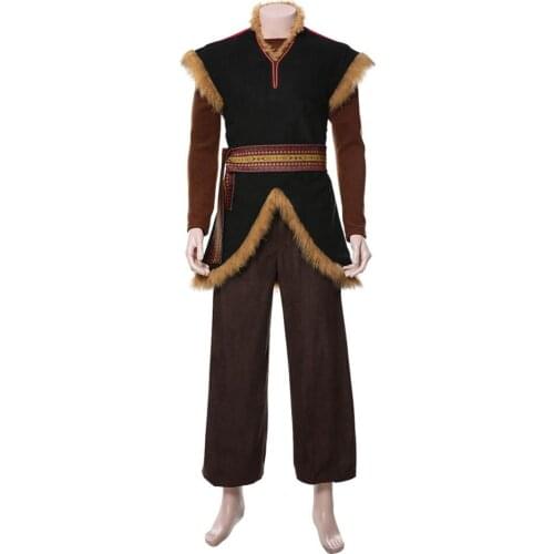 Snow Queen Kristoff adult Cosplay Costume Full set women men Halloween Carnival Costume Custom Made