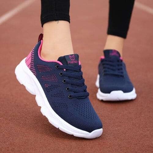 Summer Breathable Women Vulcanize Shoes Comforthable Lightweight Casual Sports Shoes for Women Lac-Up Flats Shoes Tenis Feminino