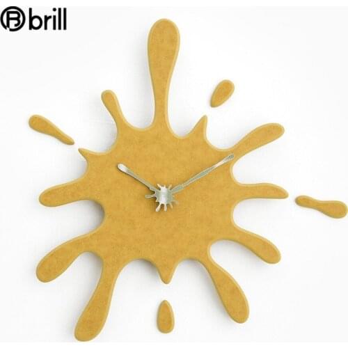 Nordic Simple Wall Clock Modern Design Home Fashion Living Room Decoration Clocks Creative Art Pigment Wall Stickers Ornament