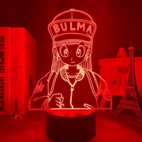 Bulma Desk Light 3D Small Girl Indoor Night Lamp Manga Party Present Room Ornaments