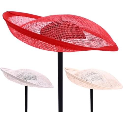 18*20*4CM small raised edge cambric fascinator millinery base for women party church wedding craft hairstyle 1piece/lot