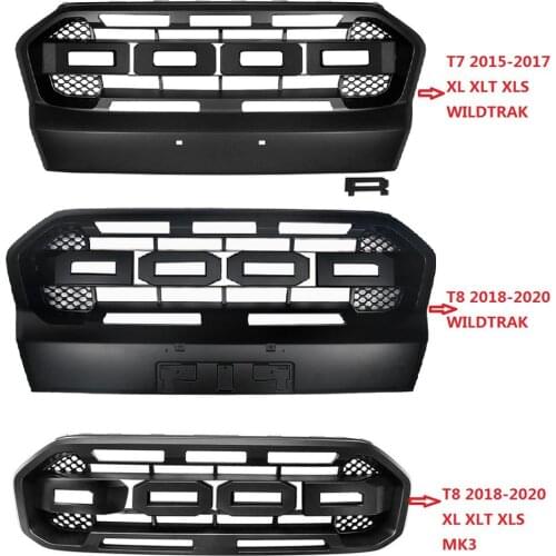 Front Grille Bumper Mesh Grill Grills Fit For Ford Ranger T7 T8 Xl Xlt Wildtrak Mk3 Bumper Cover Grille Car Styling