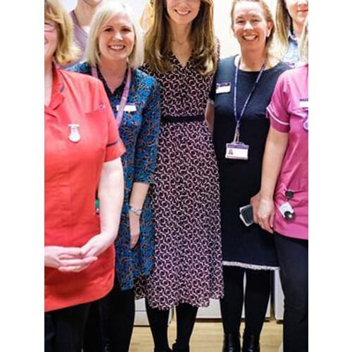 Princess Kate Fashion New Designer Elegant Spring Autumn Womens Midi Dress High Quality Party Casual Vintage Chic Print Dress