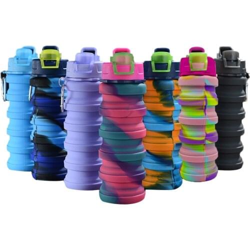 Collapsible Water Bottle Foldable Cup Portable Leak-Proof Silicone Sports Travel Outdoor Bottle