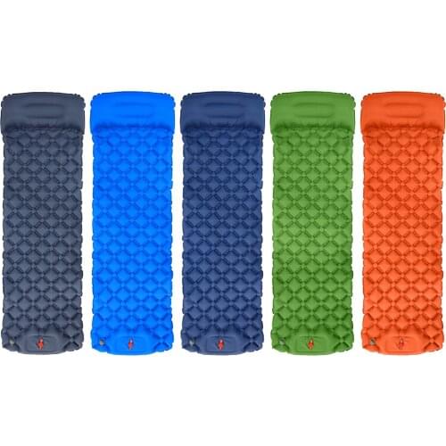 Foldable Sleeping Bed Camping Mat Cushion Outdoor Furniture Bed Ultralight Cushion Hiking Trekking Equipment with Pillow