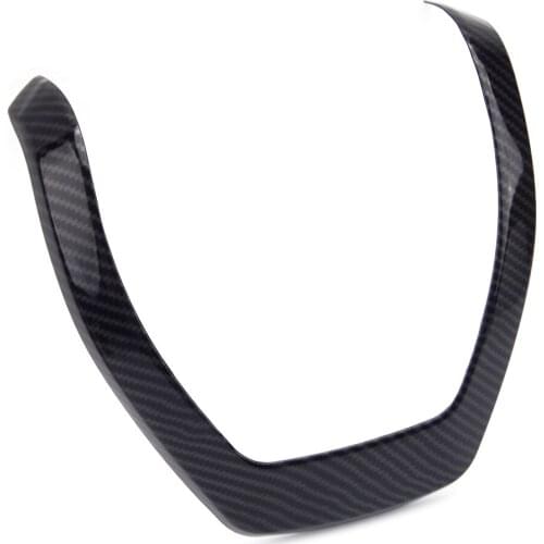 Carbon Fiber Style Black Car Steering Wheel Panel Moulding Frame Cover Trim Moulding Fit for Ford F150 2015 2016 2017 2018 2019