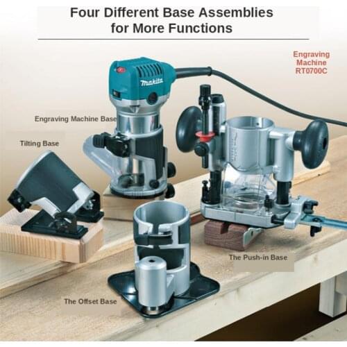 Japan, Woodworking Trimming Machine Base, Tilting, Offset, Press-in, Linear Guide, Bakelite Milling Accessories