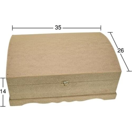 KU303 Flats Bombe Crate, Dyeable Raw Wood Mdf Box