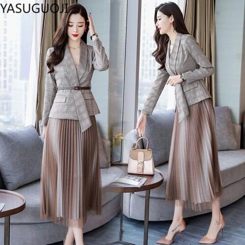 YaSuGuoJi Women's Business Skirt Suits
