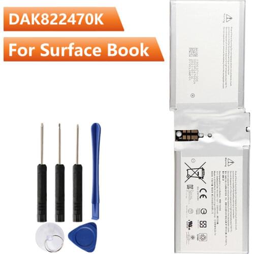 Replacement Battery DAK822470K For Microsoft Surface Book 1703 Authentic Rechargeable Battery 2387mAh With Free Tools