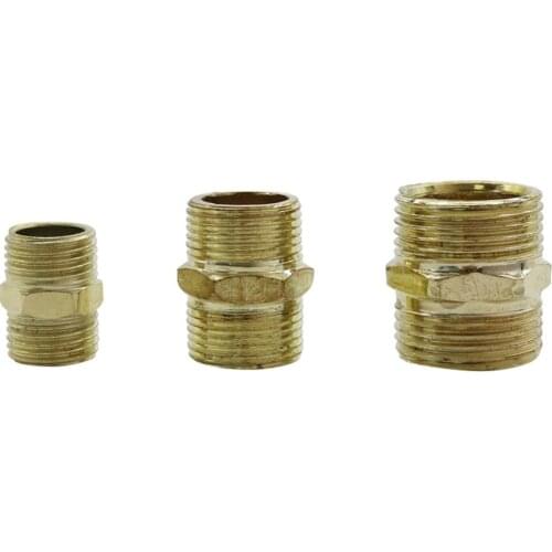 Iron Pipe joint Double head 1/2",3/4",1" male Thread Agriculture Garden accessories Greenhouse Irrigation Pipe connector 2 Pcs