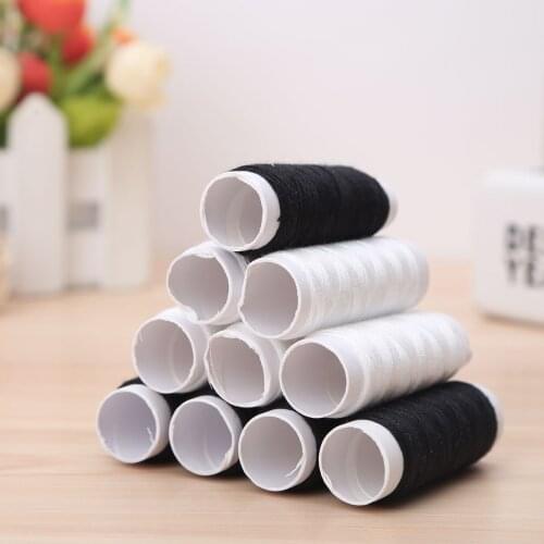 10 Spools 100% Polyester Yarn Sewing Thread Roll Machine Hand Embroidery Kit for Sewing Machines Home DIY Needlework Accessories