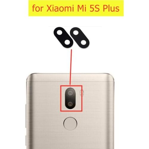 2pcs/lot for Xiaomi Mi 5S Plus Back Camera Glass Lens Main Rear Camera Lens with Glue for Xiaomi Mi5s Plus Repair Spare Parts