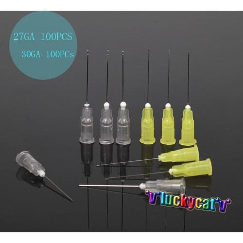 200PCs Dental Endo Syringes Endo Irrigation needle tip 30GA And 27GA End-Closed Side Hole