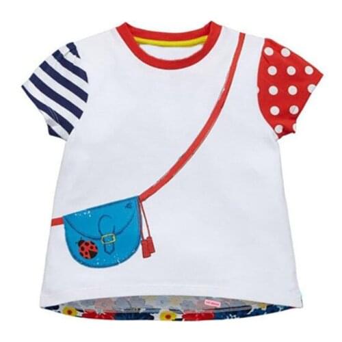 2018 summer Girls T-shirt childrens clothes baby girls short sleeve o-neck T shirt kids cartoon lovely printer baby clothing