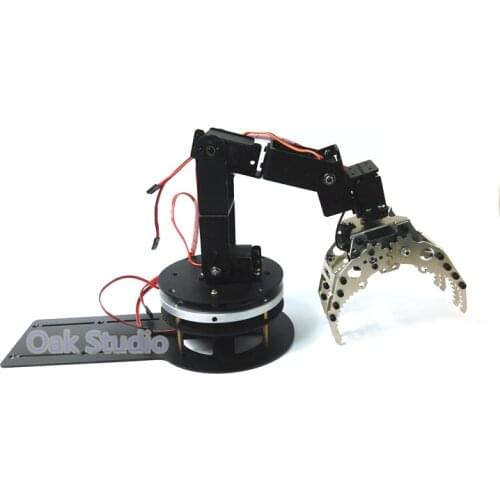 6 dof mechanical arm with CL-6 claw with 6pcs High torque metal gear servo,thick metal base for robot arm DIY,STM32 Ardui ROS