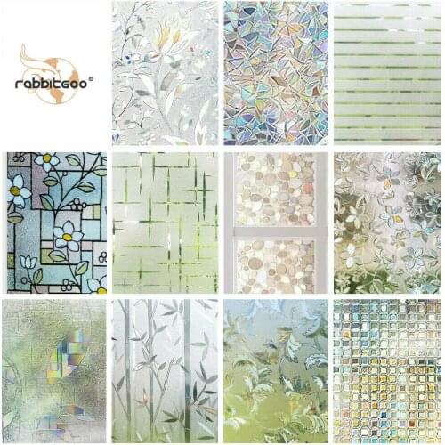 Glue-free Household Window Film Privacy and Electrostatic Adsorption Effect Stained Glass Film 17.5"x78.7" Window Film Privacy