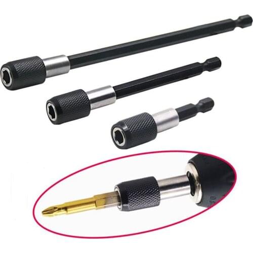 1/4 Inch Hex Shank Quick Release Screwdriver Magnetic Bit Set Extensions Quick Release with Adjustable Collar Extension Bar