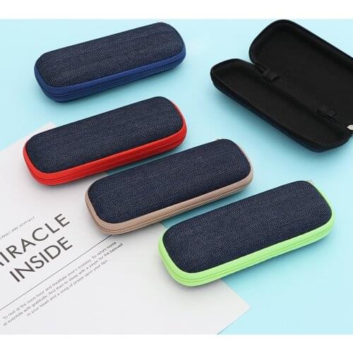 Unisex Kids Fashion Leather Eye Glasses Case Woman Man Eyeglasses Hard Shell Protector Reading Eyewear Case Sunglasses Box Case