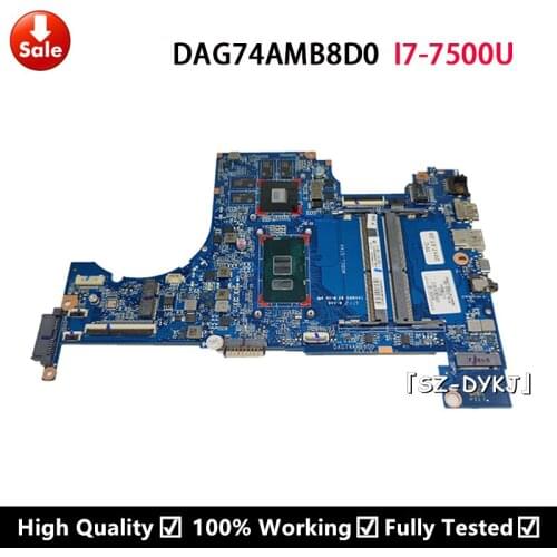 For HP Pavilion 15-CC 15T-CC Laptop motherboard G74A DAG74AMB8D0 926278-001 926278-501 926278-601 i7-7500U Mainrboard