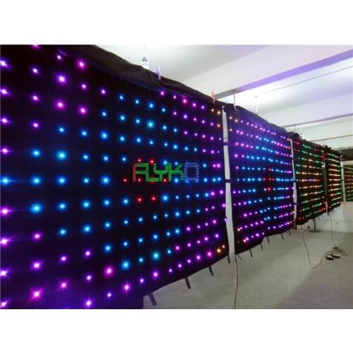 China new product soft & fireproof led curtain p18