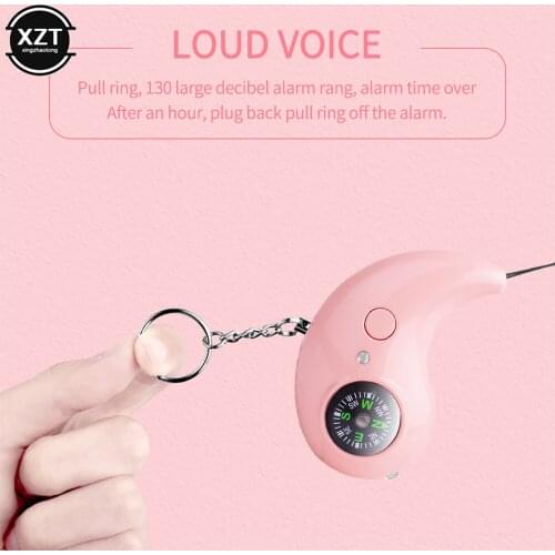 Self Defense Alarm Compass 130db Anti Wolf Personal Women Outdoor Field Travel USB Rechargeable SOS Emergency Security Alarm NEW