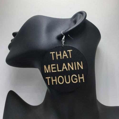 That melanin Though Wooden Earrings