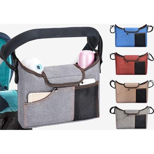 Fashion Waterproof High Capacity Baby Stroller Hanging Bag Organizer For Outdoor Travel Sundries Thicken Mommy Diaper Bags