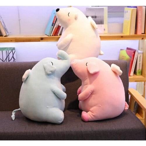 Big size 50cm elephant pig bear with wing stuffed soft comfortable Pillow good quality Soothing doll christmas gift for kid