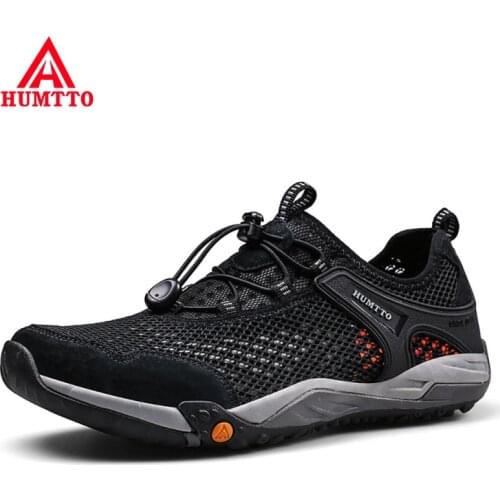 HUMTTO New Summer Hiking Shoes Outdoor Sneakers Shoes for Men Trekking Climbing Sport Walking Mens Breathable Water Beach Shoes
