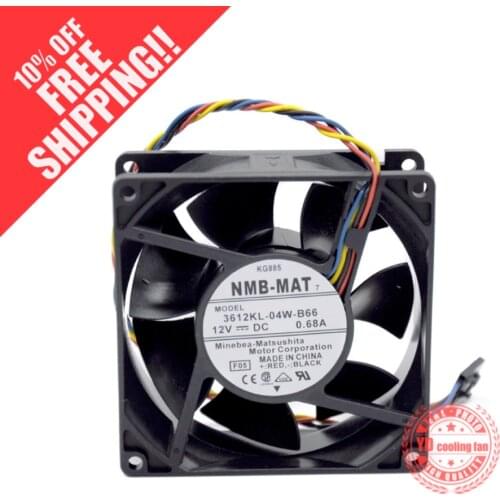 NEW NMB-MAT Minebea 3612KL-04W-B66 12V 0.68A 9032 4PIN FOR dell Server cooling fan