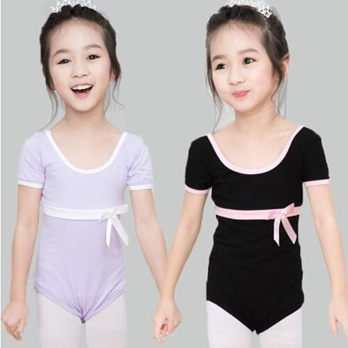 New Arrivals 2021 Children Baby Girls Clothes Dance Costume Summer Short Sleeve Ballet Tutu Yoga Kids Rompers Jumpsuit for Girls
