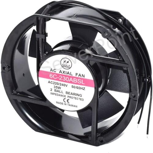 New 6C-230ABSL AC 220V/240V 35W 50/60HZ 17251 17CM 172*150*51mm 2-Pin Aluminum Frame Cooling Fan