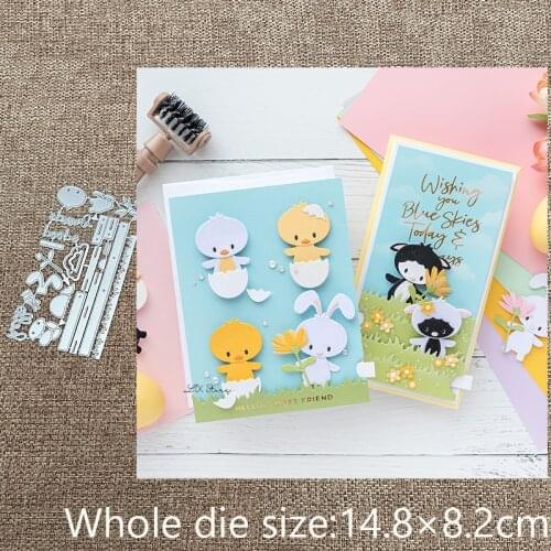 New Design Craft Metal stencil mold Cutting Dies lovely lawn flower animals scrapbook die cuts Album Paper Card Craft Embossing