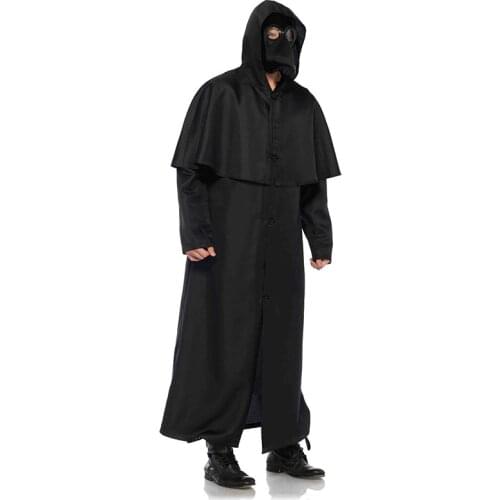 New Medieval Costume Halloween Renaissance Monk Hooded Robes Cosplay Cowl Friar Priest Hooded Robe Cloak Cape Clothing