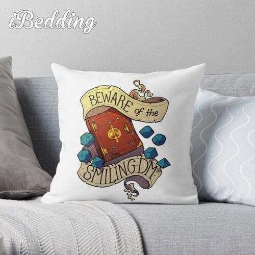 Beware Of The Smiling Dungeon Master Throw Pillow Cushion Cover Polyester Throw Pillows Case On Sofa Home Decor