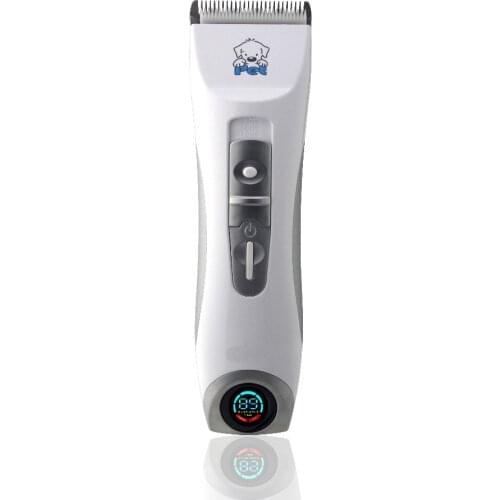 Professional CP9600 Pet Electric Shaver LCD Display Dog Trimmer Grooming Haircut Machine Silver Rechargeable Dog Clipper