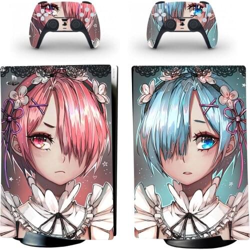 Re:Life in a different world from zero PS5 Digital Edition Skin Sticker Decal for Console & Controllers PS5 Skin Sticke Vinyl